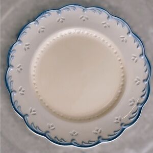 Blue and White Ceramic Dinner Plate